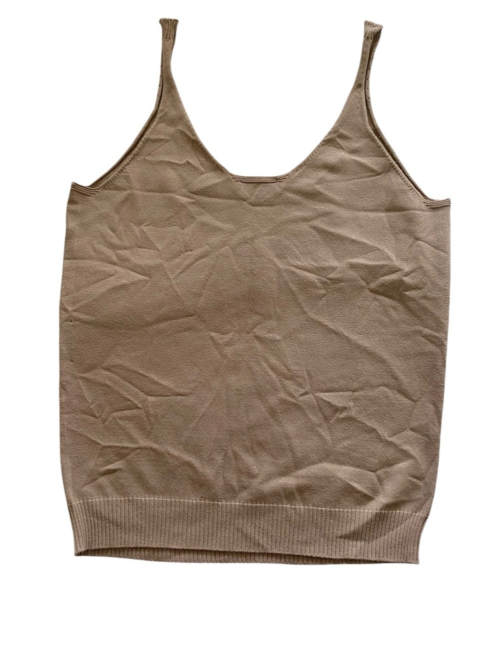 Fendi Taupe Knit V‑Neck Tank Top - Picture 3 of 7